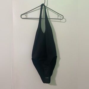 black forever 21 halter bodysuit